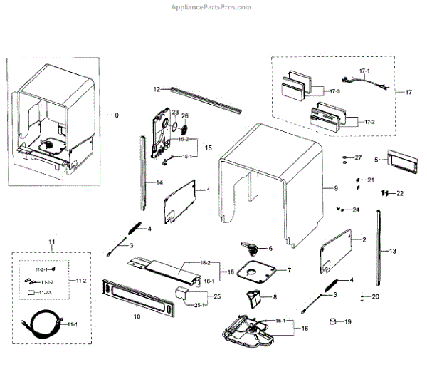 Parts for Samsung DW80J7550US/AA01 Parts