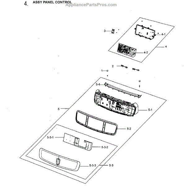 Parts for Samsung DVG60M9900V/A3-00: Control Panel Parts