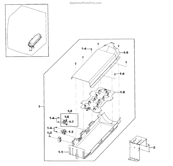 Parts for Samsung DV330AEB/XAA03 Duct Heater Parts