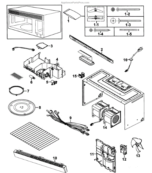 Parts for Samsung SMH9151ST/XAA00 1 Parts