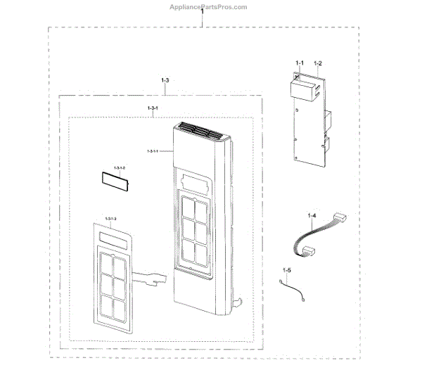 Parts for Samsung ME18H704SFS/AA01 Control Panel Parts