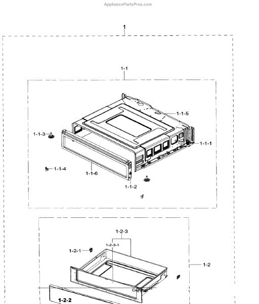 Parts for Samsung NE59J7630SS/AA01 Drawer Parts