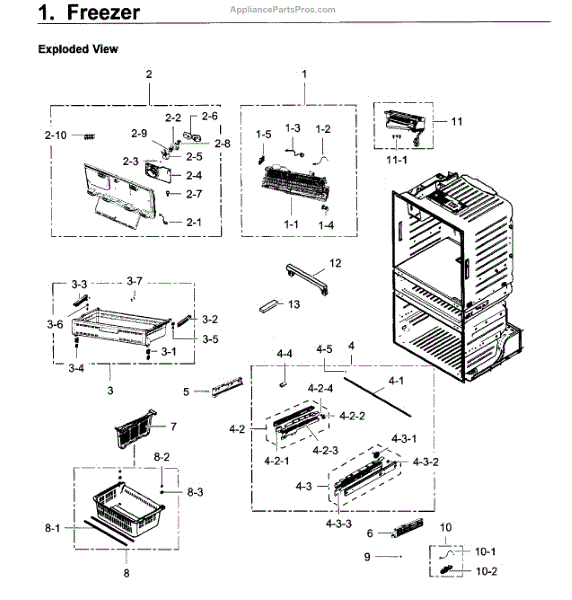 Parts for Samsung RF28JBEDBSR/AA-00: Freezer Parts - AppliancePartsPros.com