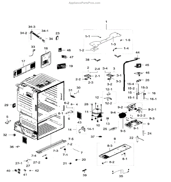 Parts for Samsung RF28HFEDTSR/AA-06: Cabinet Parts - AppliancePartsPros.com