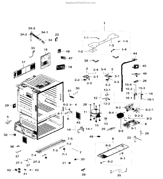 Parts for Samsung RF28HFEDTSR/AA-04: Cabinet Parts - AppliancePartsPros.com
