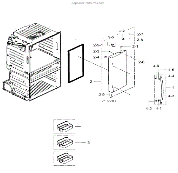 Parts for Samsung RF28HMEDBWW/AA-07: Right Door Parts ...