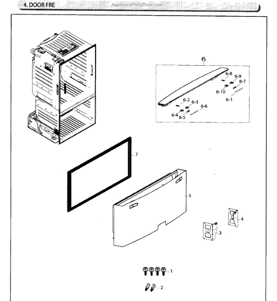 Parts for Samsung RF26HFENDSR/AA03 Freezer Door Parts