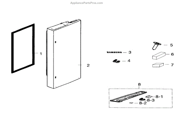 Parts for Samsung RF26HFENDSR/AA-02: Right Door Parts ...