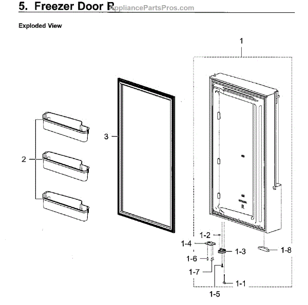 Parts for Samsung RF28K9070SR/AA-02: Freezer Door Rt Parts ...