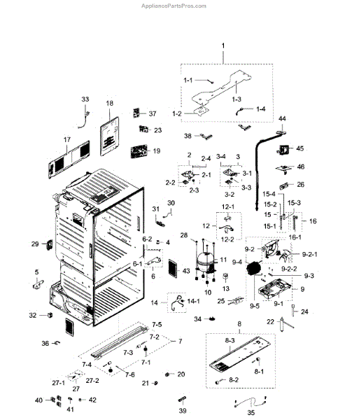 Parts for Samsung RF28HFEDBSR/AA-09: Cabinet Parts - AppliancePartsPros.com