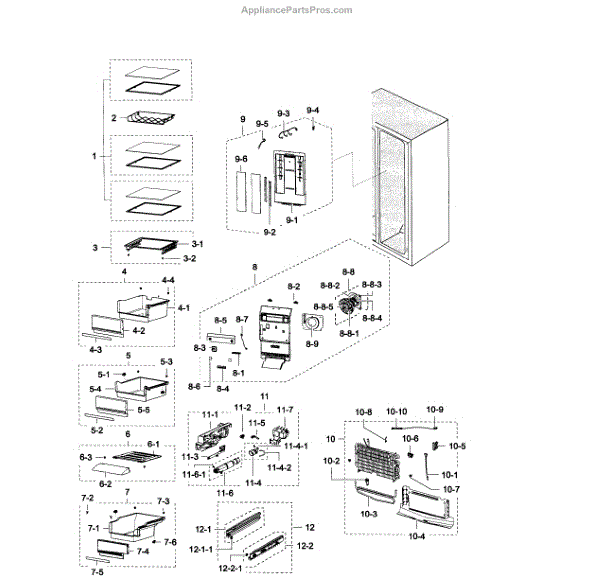 Parts for Samsung RSG307AARS/XAA-02: Refrigerator Parts ...