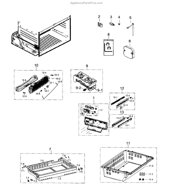 Parts for Samsung RF26HFENDSR/AA-00: Freezer Parts - AppliancePartsPros.com