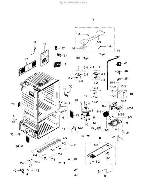 Parts for Samsung RF28HFEDBSR/AA-08: Cabinet Parts - AppliancePartsPros.com