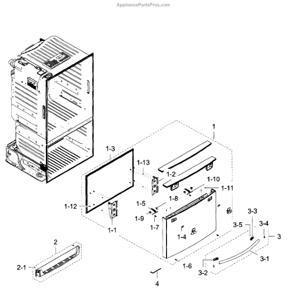 Parts for Samsung RF28HFEDBSR/AA08 Freezer Door Parts