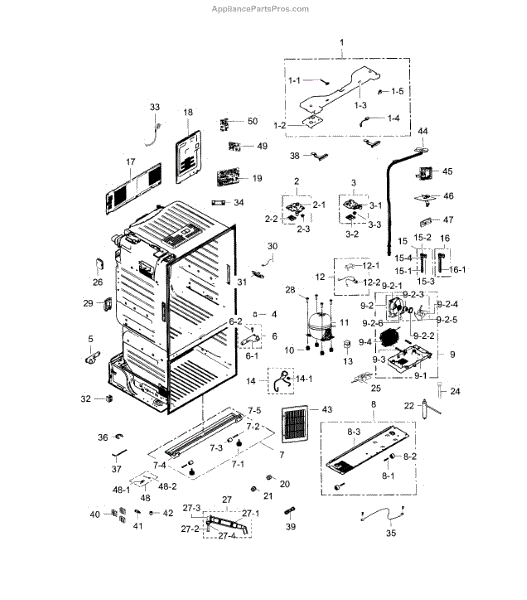 Parts for Samsung RF28HFEDTSR/AA-00: Cabinet Parts - AppliancePartsPros.com