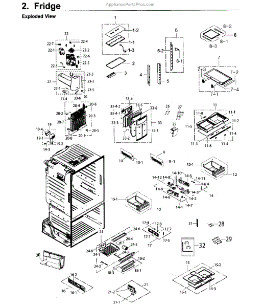 Parts for Samsung RF26J7500SR/AA01 Fridge Parts