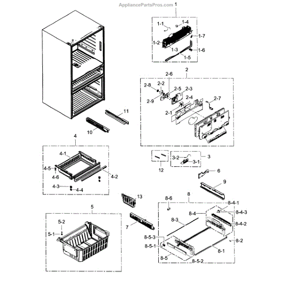 Parts for Samsung RF24FSEDBSR/AA-04: Freezer Parts - AppliancePartsPros.com