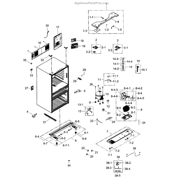 Parts for Samsung RF24FSEDBSR/AA-04: Cabinet Parts - AppliancePartsPros.com