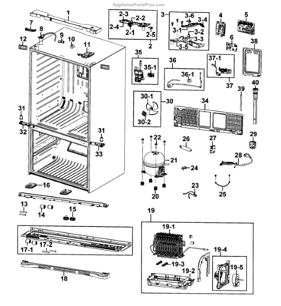 Parts for Samsung RF4287HARS/XAA00 Parts