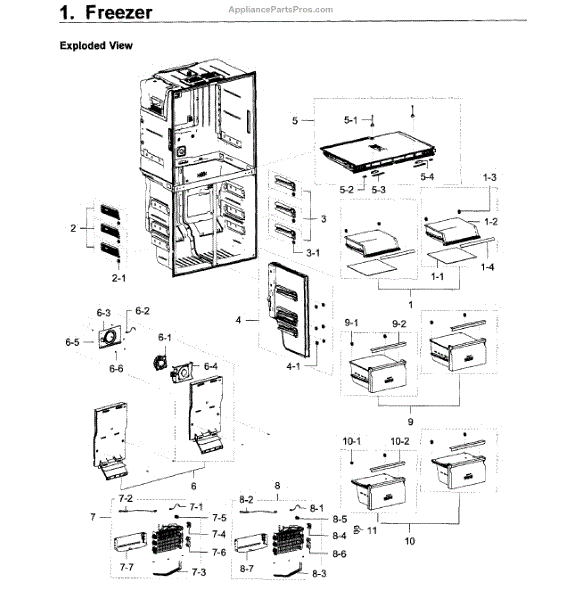 Parts for Samsung RF23J9011SR/AA-08: Freezer Parts - AppliancePartsPros.com