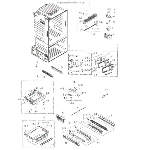 Parts for Samsung RF263BEAESG/AA-01: Freezer Parts - AppliancePartsPros.com