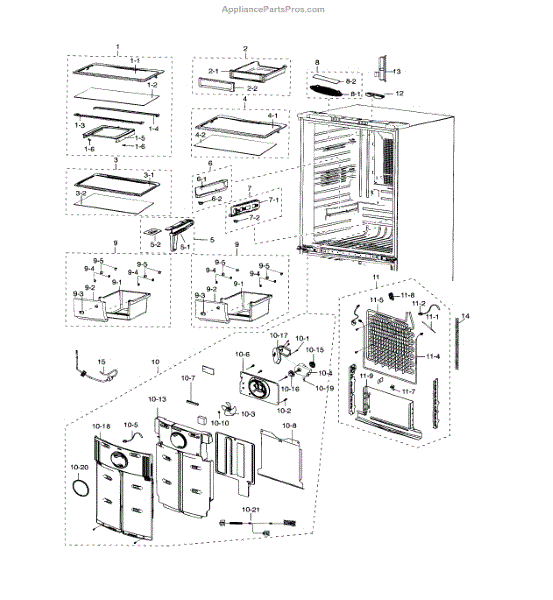 Parts for Samsung RF18HFENBSP/AA-00: Fridge Parts - AppliancePartsPros.com