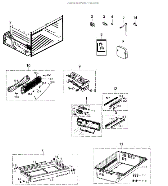 Parts for Samsung RF260BEAESR/AA-01: Freezer Parts - AppliancePartsPros.com