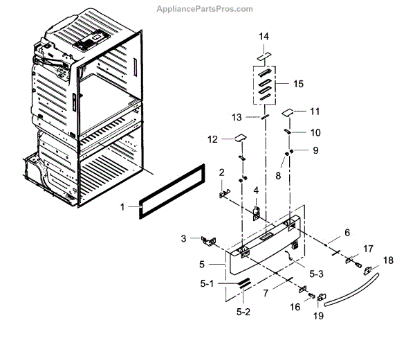 Parts for Samsung RF4287HARS/XAA-02: Flexzone Door Parts ...