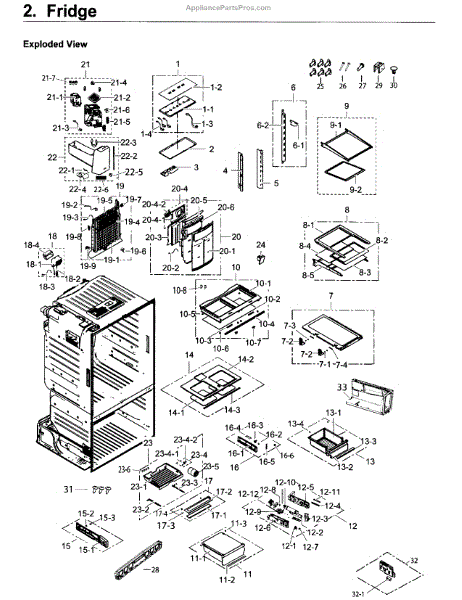 Parts for Samsung RF263TEAESG/AA-01: Fridge Parts - AppliancePartsPros.com