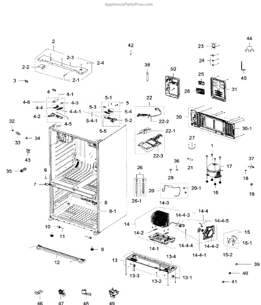 Parts for Samsung RFG299AARS/XAA-00: Cabinet Parts - AppliancePartsPros.com