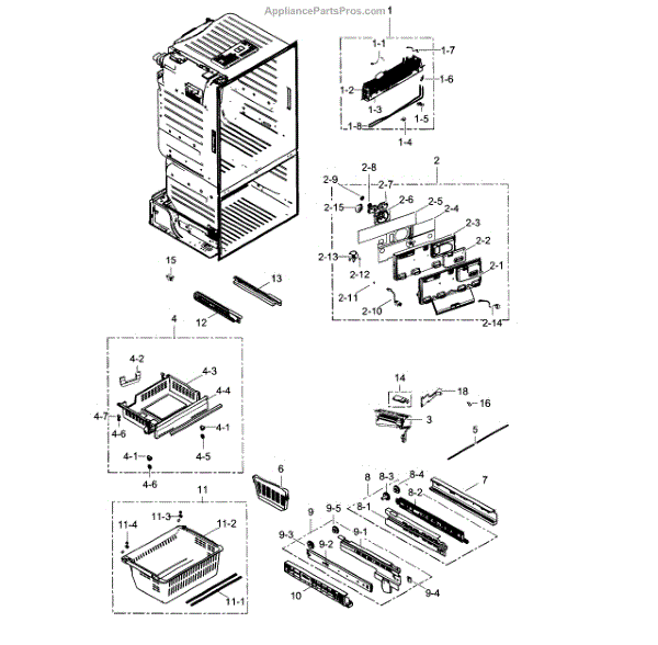 Parts for Samsung RF263BEAESR/AA-01: Freezer Parts - AppliancePartsPros.com