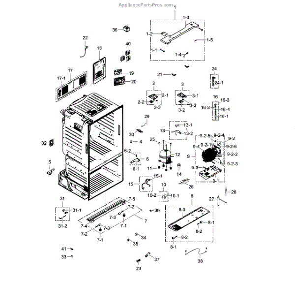 Parts for Samsung RF263BEAESR/AA01 Parts