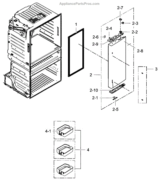 Parts For Samsung Rf4287habp Xaa-02: Refrigerator Door R Parts 