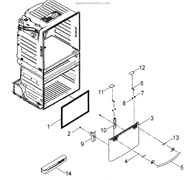 Parts for Samsung RF4267HARS/XAA-00: Freezer Door Parts ...