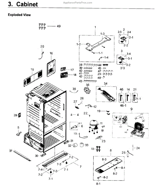 Parts for Samsung RF263BEAESR/AA04 Parts
