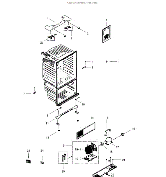 Parts for Samsung RFG297HDRS/XAA-01: Cabinet Parts - AppliancePartsPros.com