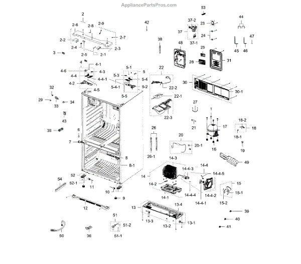 Parts for Samsung RFG237AARS/XAA-03: Cabinet Parts - AppliancePartsPros.com