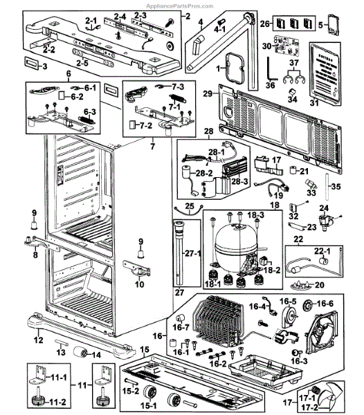 Parts for Samsung RF266AERS/XAA01 Assy Parts