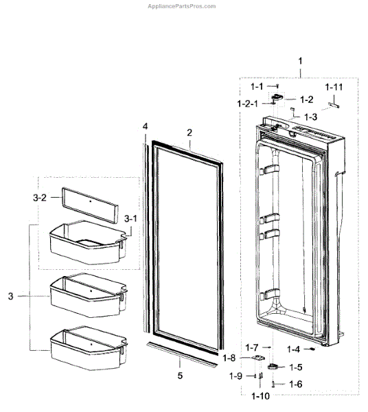 Parts for Samsung RF32FMQDBSR/AA00 Door RtFridge Parts
