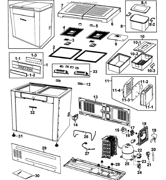 Parts for Samsung SKR2D13PW/XAA00 Refrigerator Parts