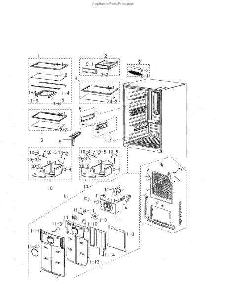 Parts for Samsung RB194ACRS/XAC-00: Refrigerator Parts ...