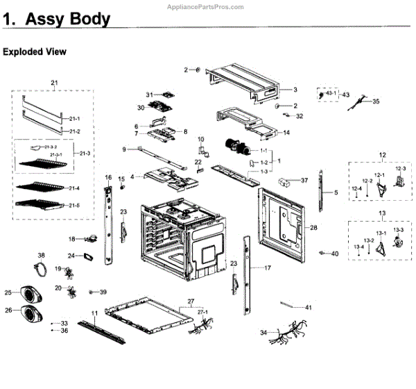 Parts for Samsung NV51K7770SS/AA00 Body Parts