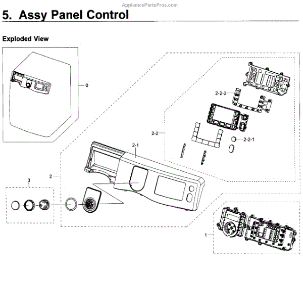 Parts For Samsung Wf419aawxaa 03 Control Panel Parts 1909