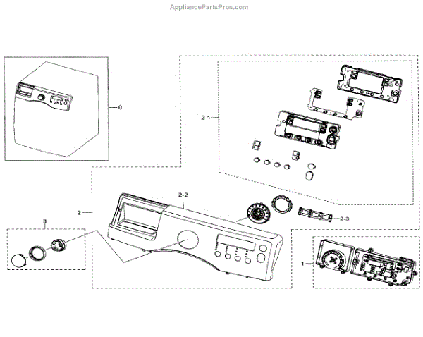 Parts for Samsung WF330ANW/XAA-01: Control Panel Parts