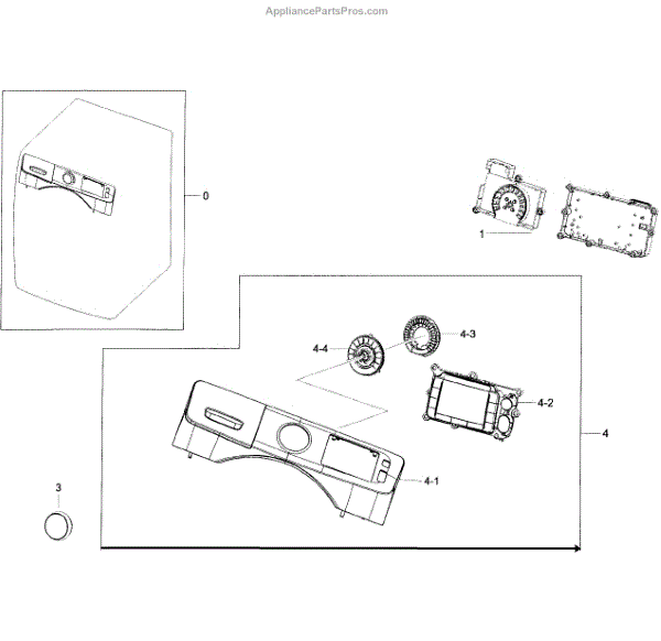 Parts for Samsung WF45H6300AW/A200 Control Panel Parts