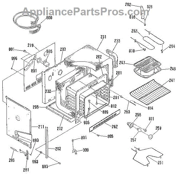 Parts for Kenmore 911.455881C (911455881C, 911 455881C) Body Section