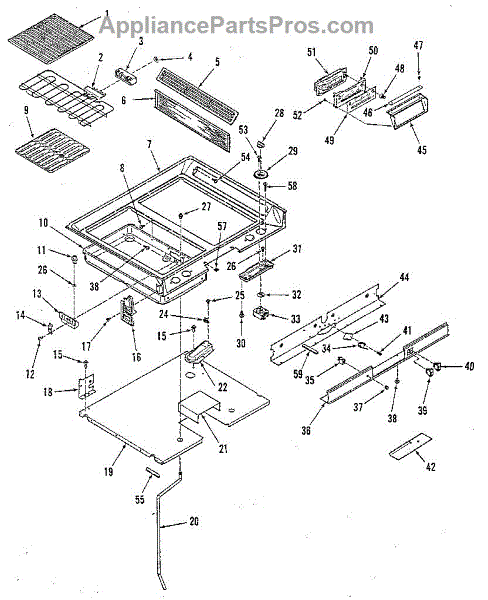 Parts For Kenmore 911 4698813 9114698813 911 4698813 Main Top Section Parts