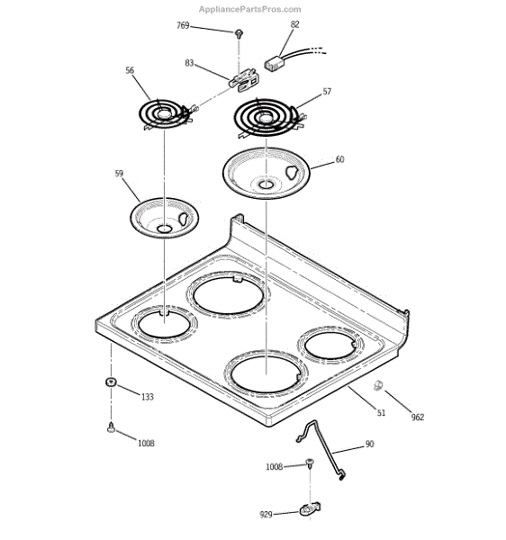 Parts for Kenmore 911.94402301 (91194402301, 911 94402301) Cooktop