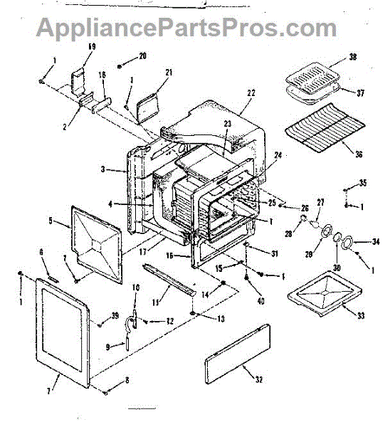 Parts for Kenmore 911.7358610 (9117358610, 911 7358610) Illustration