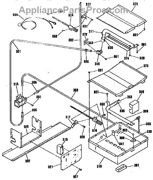 Parts for Kenmore 911.3654190 (9113654190, 911 3654190) Broiler and